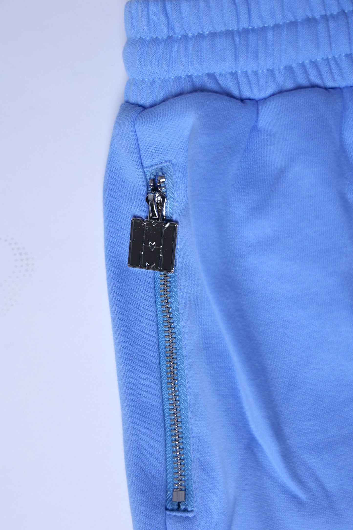 Baby blue signature zip up flared