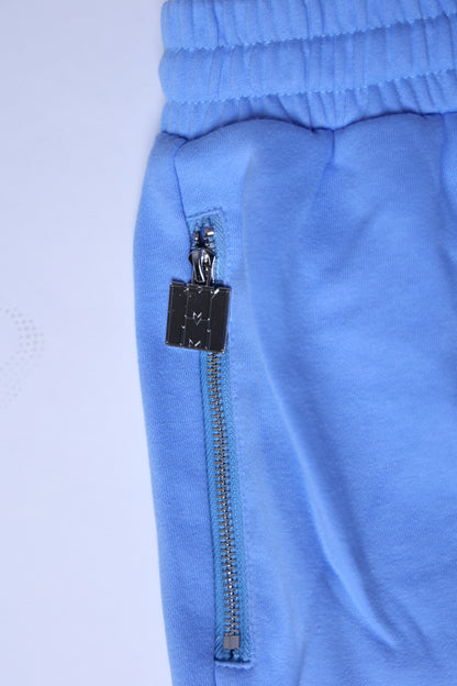Baby blue signature zip up flared