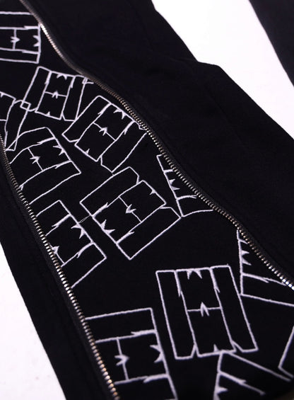 Black Signature zip up flared