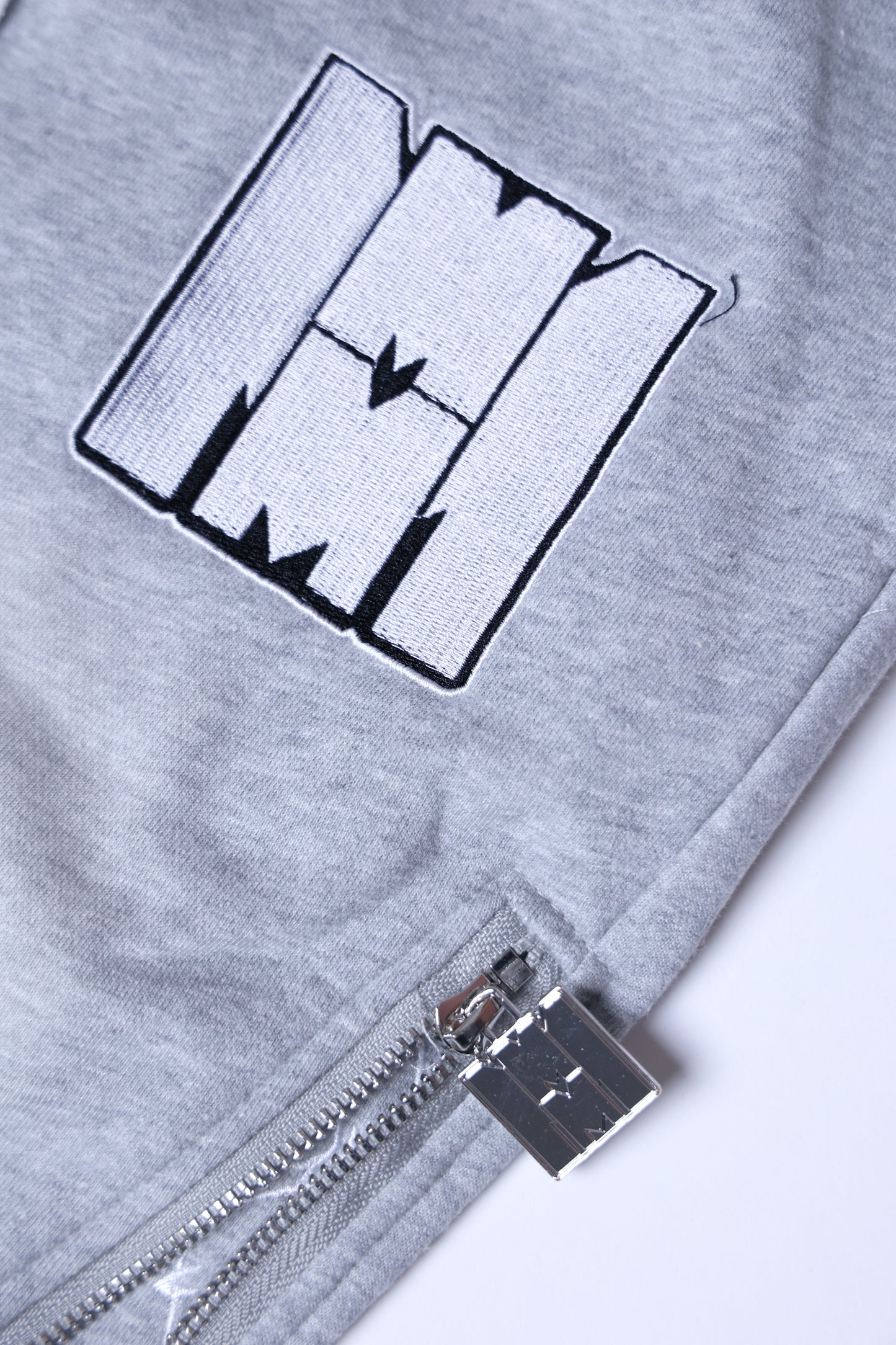Grey signature zip up flared